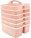 Teacher Created Resources Blush Portable Plastic Storage Caddy 6-Pack 