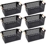 Yesland 6 Pack Plastic Storage Basket