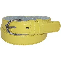 CTM Kid's Leather 1 inch Basic Dress Belt