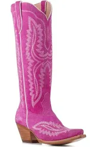 Ariat Women\'s 16" Casanova Haute Pink Suede X Toe Western Boot