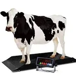 Large Farm Animal Scale/Digital Livestock Weighing Equipment, Capacity 4000 x 1 lb for Cattle, Horse, Goat, Cow, Alpaca, etc. (84x30)