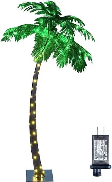 ZLS5FT Lighted Palm Tree 5-Feet Multicolor