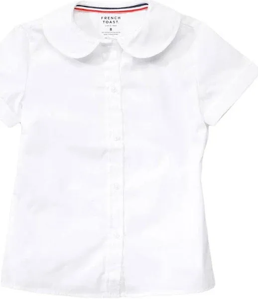 French Toast Girls School Uniform Short Sleeve Modern Peter Pan Collar Blouse