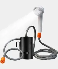 Portable Outdoor Shower, 2 Flow Mode, 4400mAh Battery Powered Shower Pump for Hi