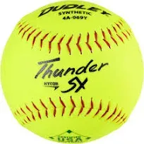 Dudley Thunder Heat Used Slow Pitch Softballs ASA/USA 12 Inch One Dozen Leather