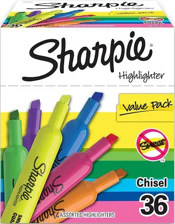 Sharpie Tank Highlighter, Chisel Tip, Fluorescent Green (25026) | Staples