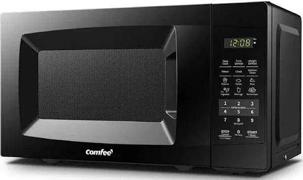 Comfee Countertop Microwave Oven with Sound On/Off, Eco Mode and Easy One-Touch Buttons