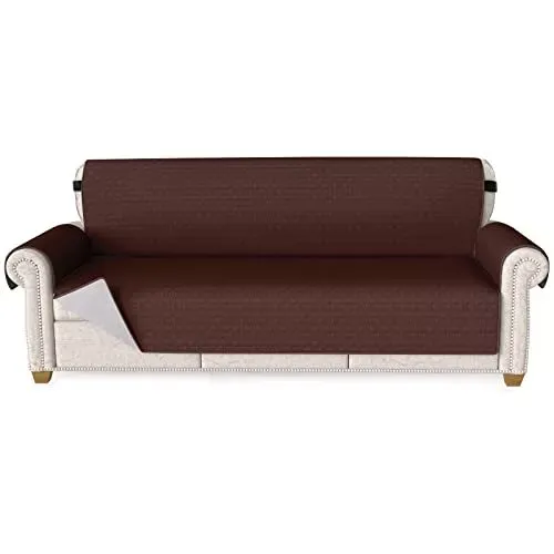 Sofa Cover, Slipcovers Chair Cover, Water Resistant 66&#039;&#039; Sofa Chocolate