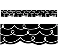 Creative Teaching Press Core Decor Loop-de-Loop on Black EZ Border, 48 Feet