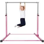 Safly Fun Gymnastics Bar for Kids Ages 3-15 for Home - Steady Steel Construction, Anti-Slip, Easy to Assemble, 3 to 5 Adjustable, Steel