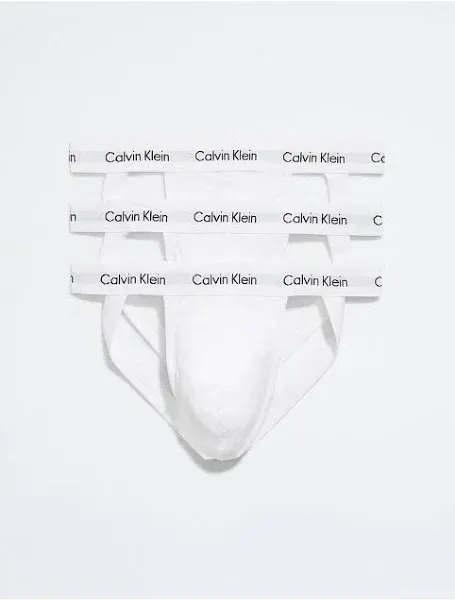 New! XL Classic Fit Calvin Klein Cotton Stretch 3-pack Jock Strap Black