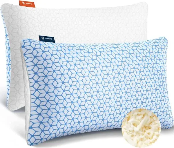 Love Attitude Pillows King Size Set of 2, King Size Pillows for Bed Shredded Memory Foam Pillows Adjustable, Cooling Pillow Soft and Supportive for