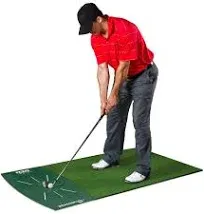 IZZO Golf Slice Buster 3ft x 5ft Golf Hitting Mat - Large Golf Hitting mat to Help Train Yourself not to Slice The Golf Ball