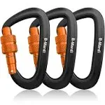 Carabiner Clips Heavy Duty 12kN (2697 lbs)-Lightweight Locking Carabiners for Camping, Hiking, Hammock, Dog Leash Harness, Outdoor and Gym etc, Keychains& Utility