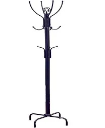 Black 8-Hook Coat Rack