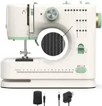 StitchMaster Pro:Ballet on twin needles.Sewing machine,sewing machine for beginners,Double needle and double thread,16 kinds of stitches.Sewing machine for Household,sewing machine for adults.(Beige)