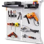 VEVOR Pegboard Wall Organizer 32&#034; x 32&#034; 330LBS with Complete Metal With Hooks!!