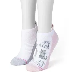 Ankle Compression Socks | Dr Motion Socks | Kitties & White (2 Pack)