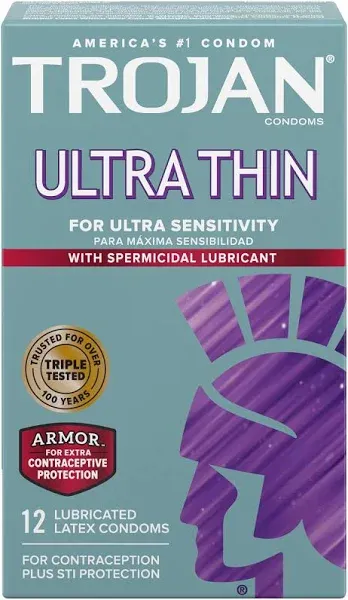 Trojan Ultra Thin Lubricated Condoms 36 Count