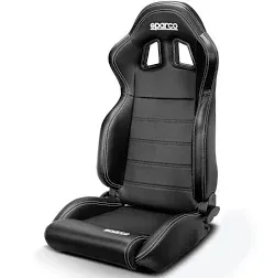 Sparco R100 Reclinable Racing Seat - Black Vinyl