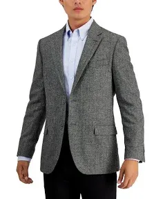 Nautica Men's Modern-Fit Solid Herringbone Tweed Sport Coat