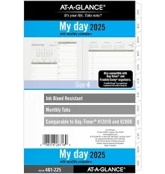 AT-A-GLANCE Daily Planner Refill 5-1/2" x 8-1/2"