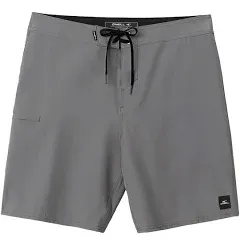 O'NEILL Men's 19 Inch Solid Boardshorts - Water Resistant Swim Trunks for Men with Quick Dry Stretch Fabric and Pockets