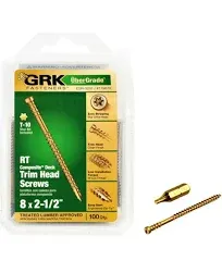 GRK Trim Screws 8 x 2-1/2"