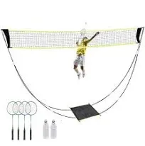 Badminton Net Set, Portable Complete Badminton Set for Outdoor Backyard, incl...