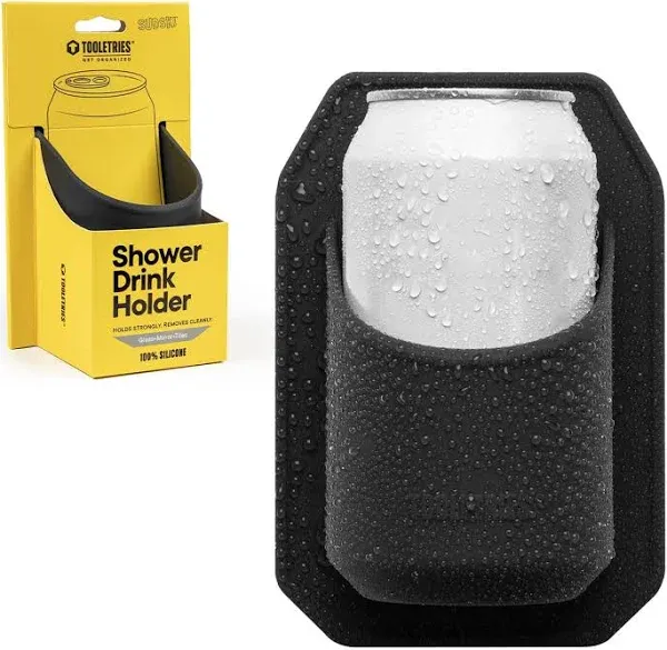 BRAND NEW sudski tooltries Silicone Shower Drink Holder Black