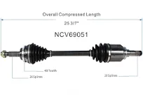 GSP NCV69051 CV Axle Assembly