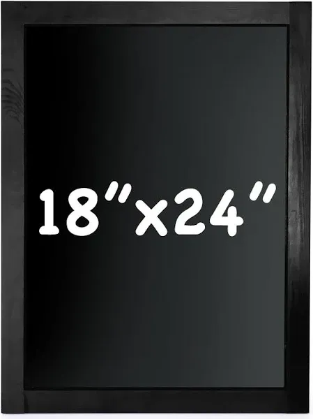 Magnetic Wall Chalkboard 18&#034; X 24&#034; - Non-Porous - Solid Pine Wood Frame Chalkboa