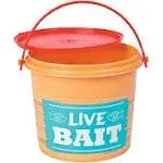 Little Fisherman Live Bait Pails with Lids - 12 buckets - Fishing Party Supplies