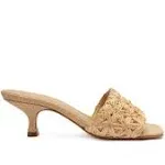 SCHUTZ Women's Dethalia Straw Slide Heels