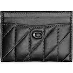 Coach Quilted Pillow Leather Card Case-Black