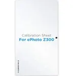 Plustek Calibration Control Sheet for ePhoto Z300 Scanner