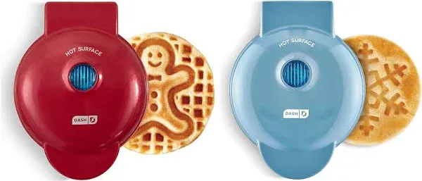 Dash Mini Waffle Makers (2-Pack) Orange 2 pack Orange Pumpkin