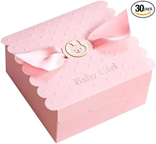 Floratek 30 Pcs Baby Shower Favors Cute Baby Boy Angel Swings Designed Chocolate Packaging