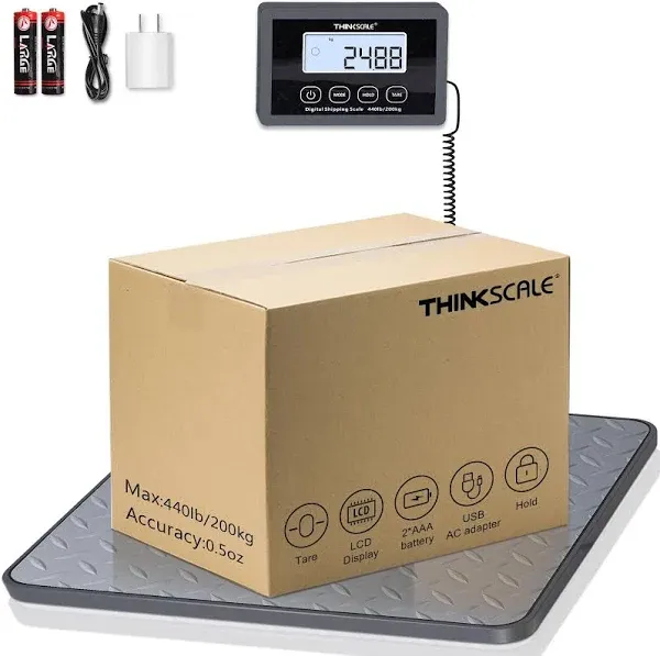 Shipping Scale, 440 Lbs/1 Oz Highly Accurate Postal Scale with Hold/T