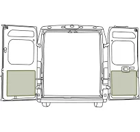 VanEssential Ram Promaster Lower Rear Door Storage Panels (Pair) - Default Title - Van Land