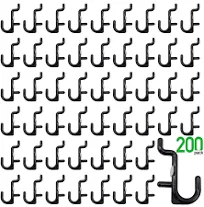 200 Pack Pegboard J Hooks Pegboard Accessories for Jewelry Tools Organizer