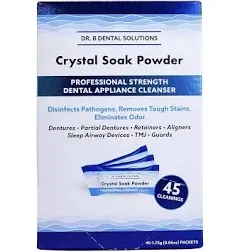 Dr. B Dental Solutions Crystal Soak Powder Denture Appliance Cleanser
