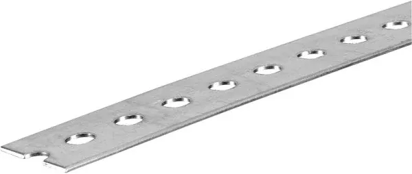 Steel Bar, Flat, Slotted, 14-Ga., 1-3/8 x 48 In.