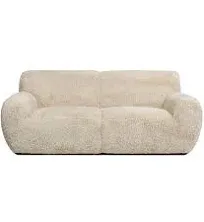 Summit 83" Faux Sheepskin Overstuffed Sofa