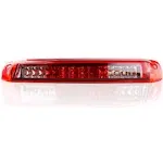 Tresound 3rd Third Brake Light for 1999-2006 Chevy Silverado/GMC Sierra LED Cargo Light High Mount Lamp, Chrome Housing Red Lens