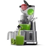 SiFENE Cold Press Juicer Machines, Big Mouth 83mm Opening Whole Slow Masticating Juicer, High Yield, Non-BPA (Gray)