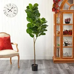 Nearly Natural 4.5ft. Fiddle Leaf Fig Artificial Tree (Indoor/Outdoor)