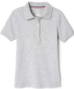 French Toast Girls' Short Sleeve Picot Collar Polo School Uniform Shirt (Standard and Plus)