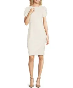 Calvin Klein Women's Tulip-Sleeve Sheath Dress