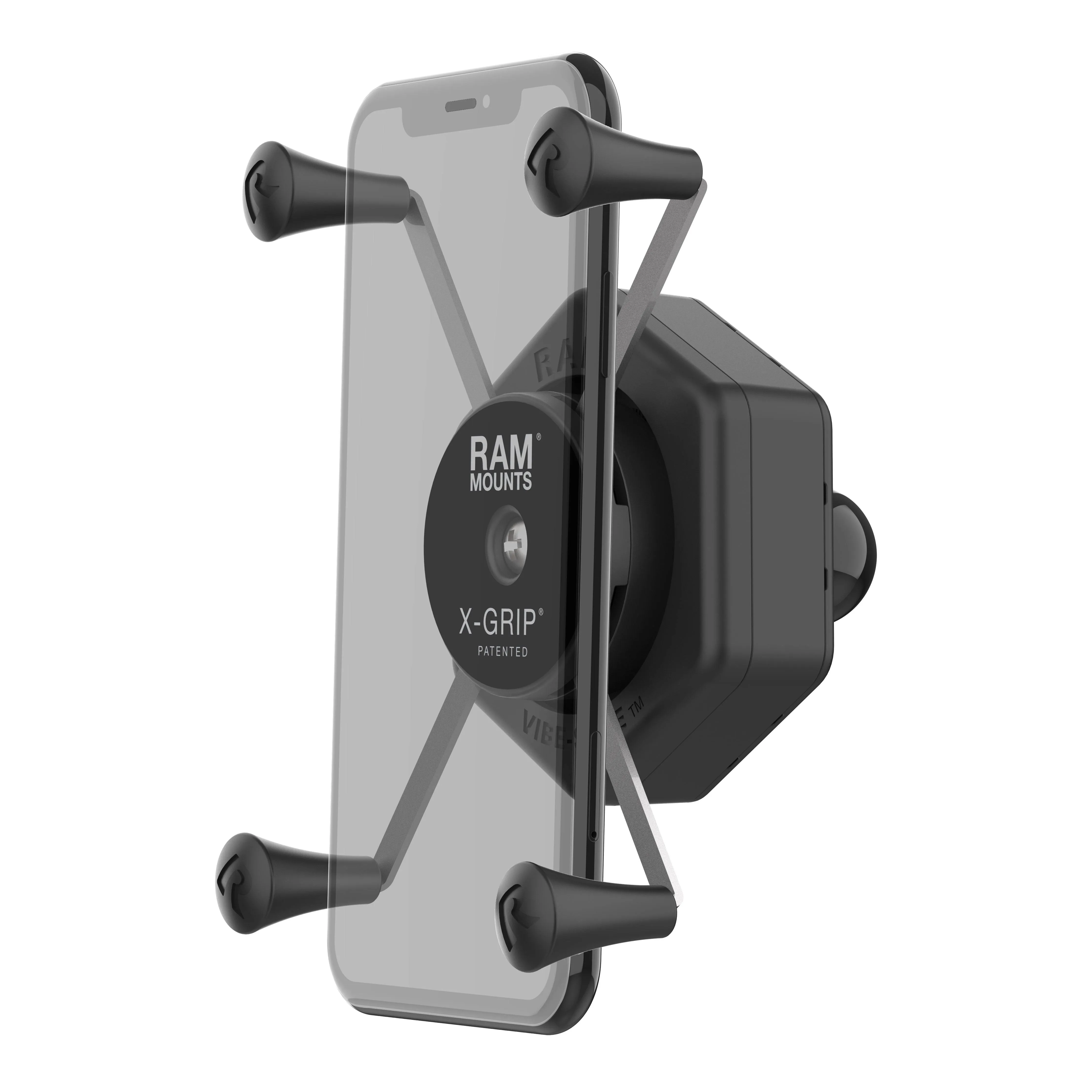 Ram Mount X-Grip Large Phone Holder with Ball and Vibe-Safe Adapter